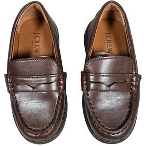 J. Crew Factory Brown Kids Dress Shoes Loafers